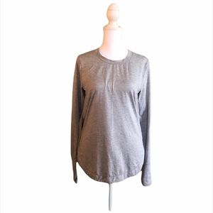 ATHLETA gray active long sleeve with thumb hole shirt  women size XS